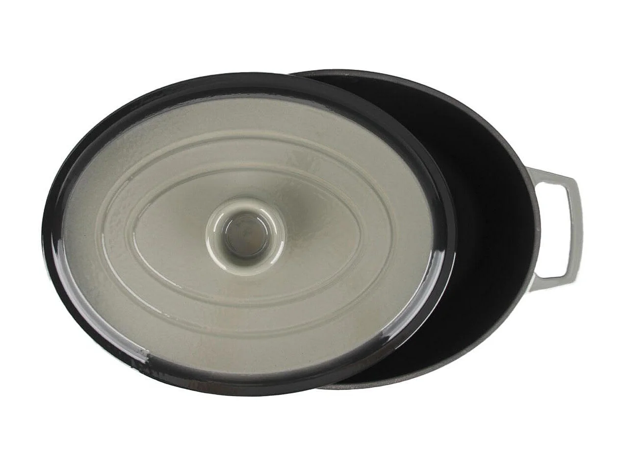Cocotte en fonte ovale 33cm - "Masseiron Ardoise"