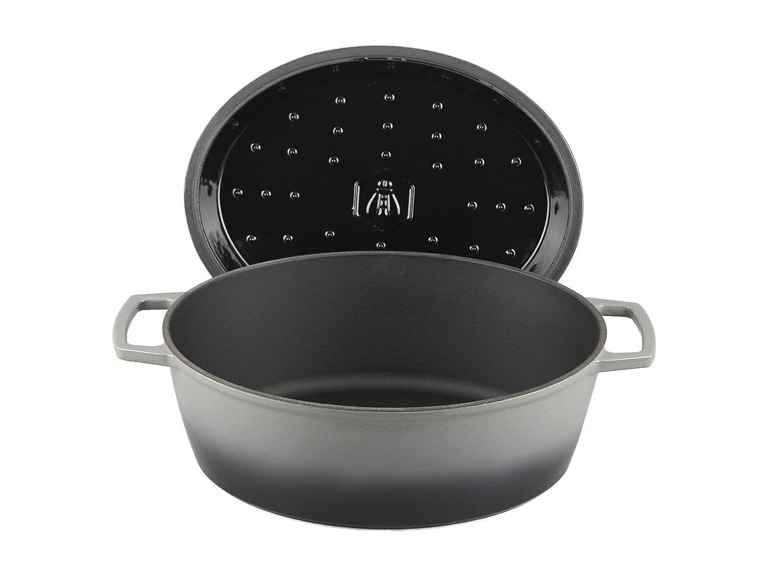 Cocotte en fonte ovale 33cm - "Masseiron Ardoise"