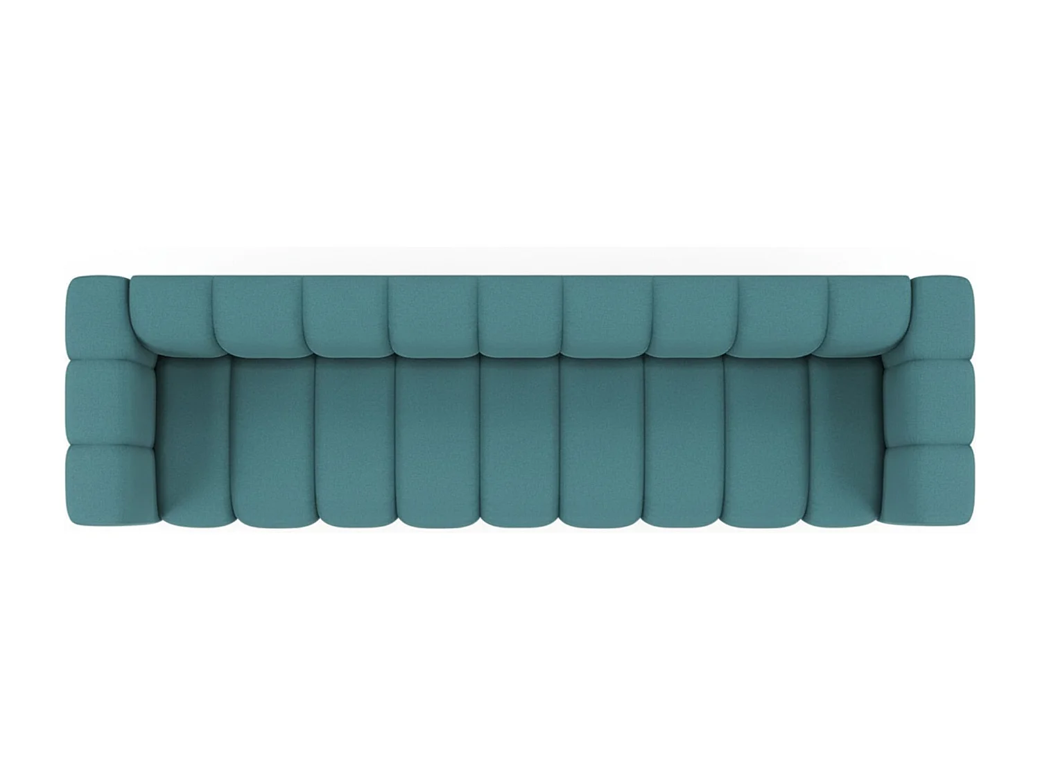 Bank, Vijfzitsbank Grand, Veloursstof Salvador, Azurblauw