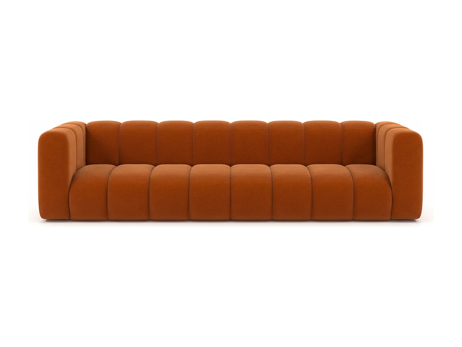 Bank, Vierzitsbank Grand, Veloursstof Salvador, Bruin