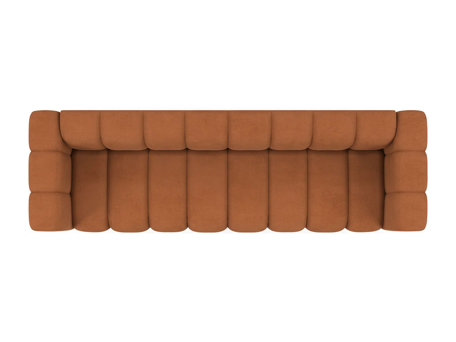 Bank, Vierzitsbank Grand, Veloursstof Salvador, Bruin