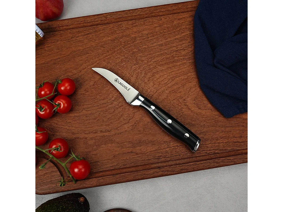 Couteau bec d'oiseau noir 18cm - "Essentials"