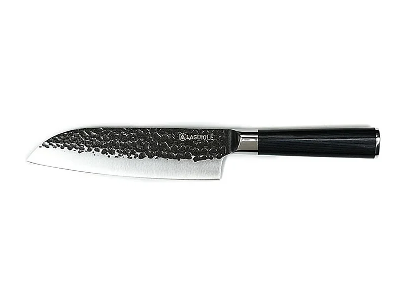 Couteau santoku noir 32cm avec étui - "Sen"