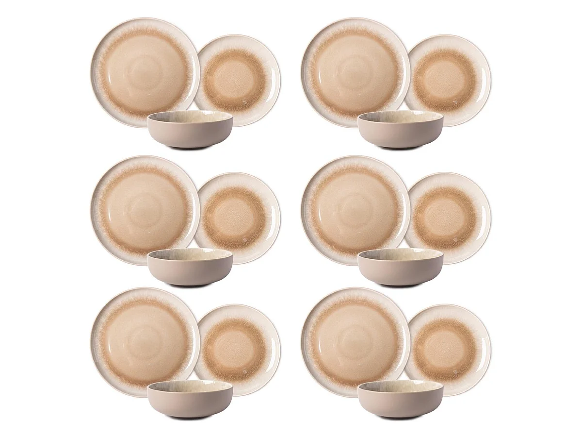 Service 18 pièces taupe - "Iris"
