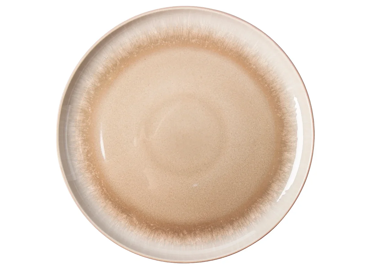 Service de table 18 pièces en grès - Taupe - Iris