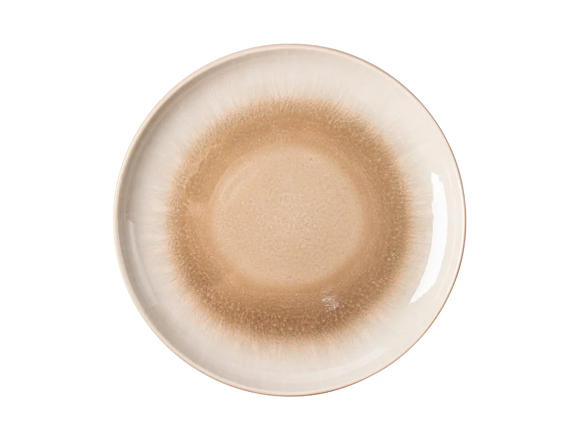 Service de table 18 pièces en grès - Taupe - Iris