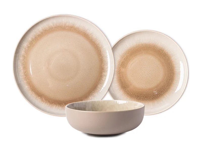 Service 18 pièces taupe - "Iris"