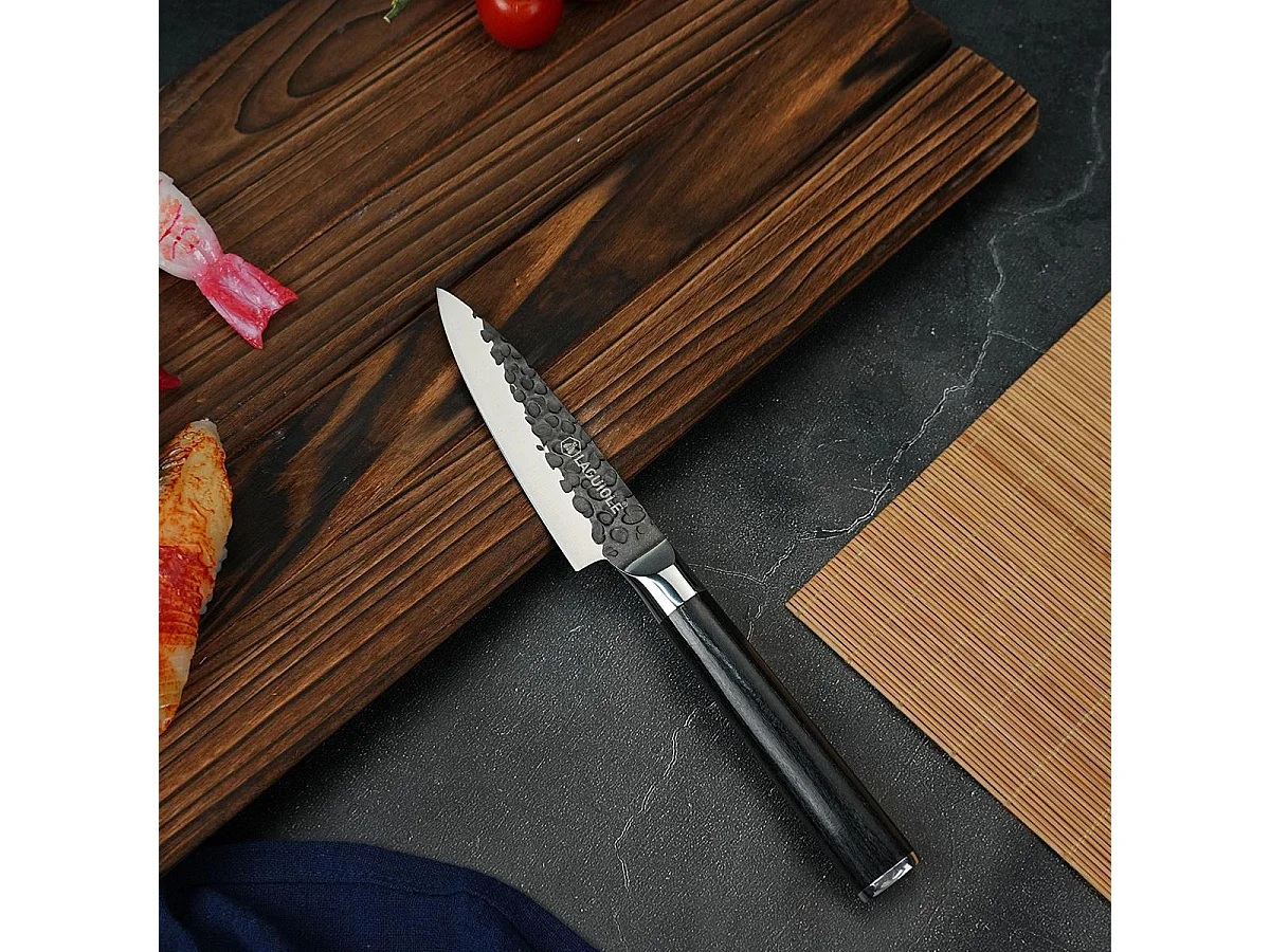 Couteau à légumes noir 21cm avec étui - "Sen"