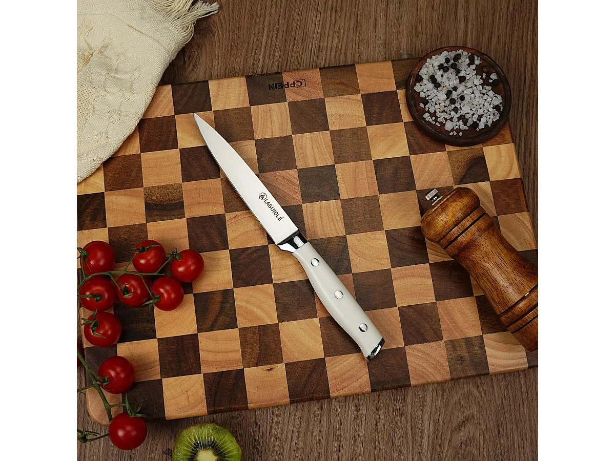 Couteau d'office blanc 24cm - "Elégance"