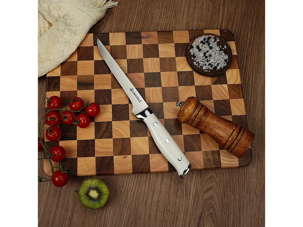 Couteau à désosser blanc 29cm - "Elégance"