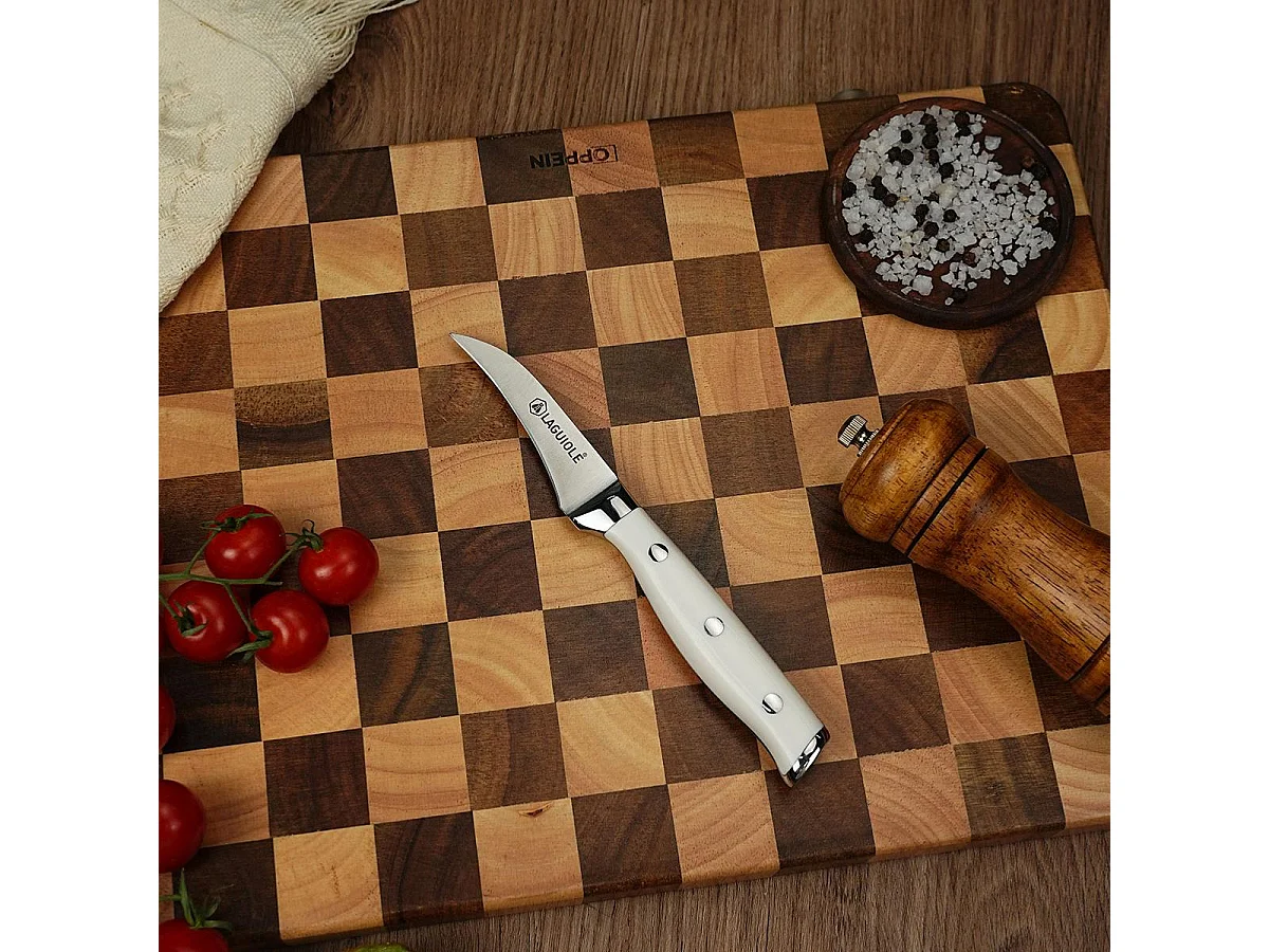 Couteau bec d'oiseau blanc 18cm - "Elégance"