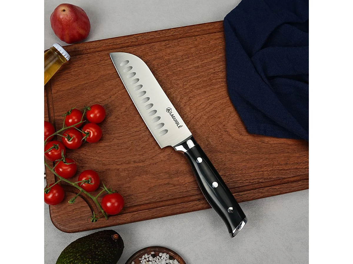 Couteau santoku noir 29cm - "Essentials"