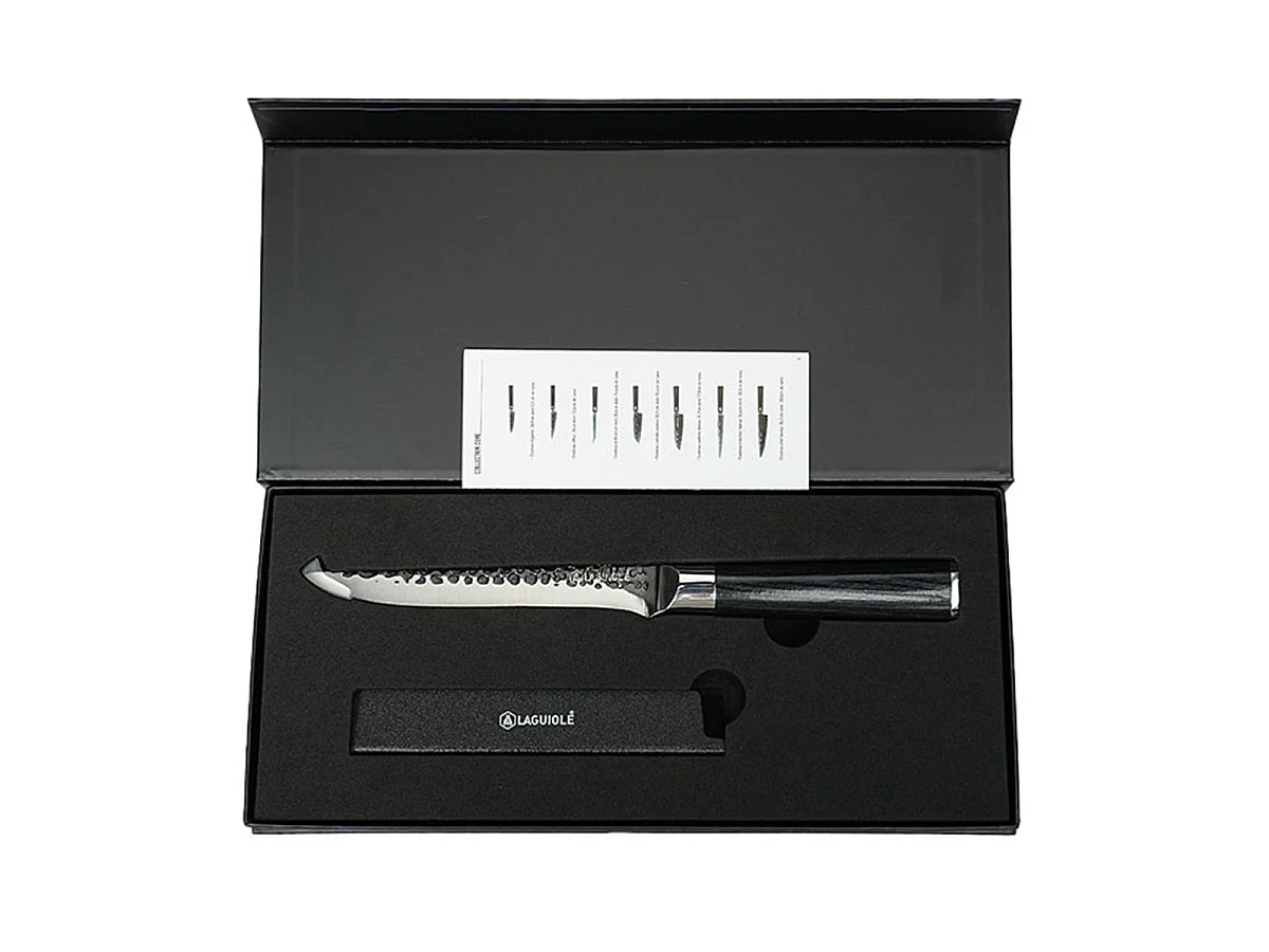 Couteau à désosser noir 29cm avec étui - "Sen"