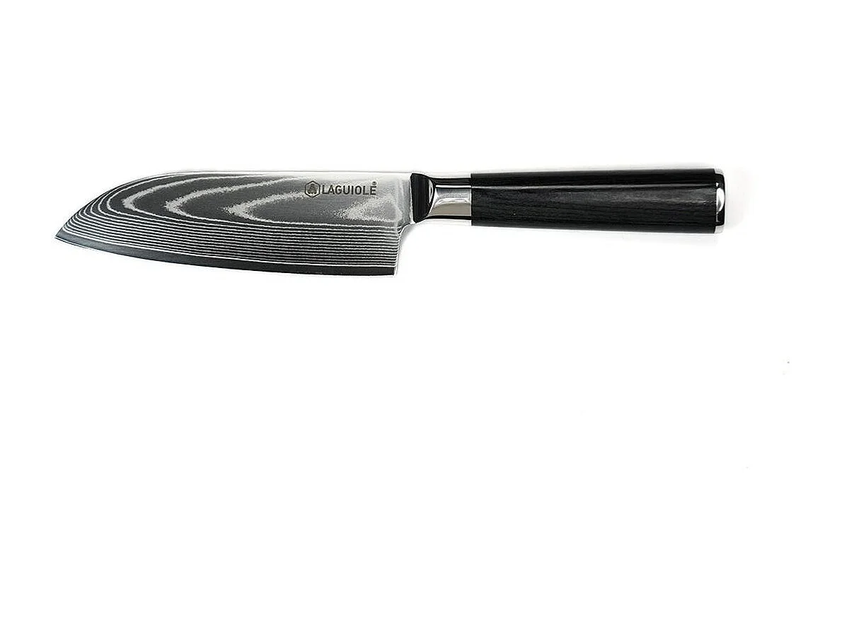 Couteau santoku noir damas 29cm avec étui - "Core"