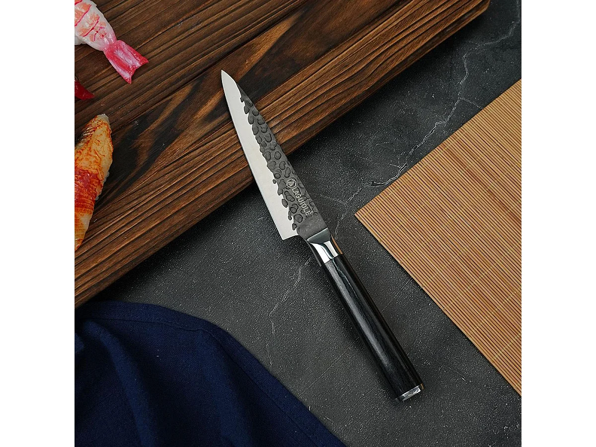 Couteau d'office noir 24cm avec étui - "Sen"