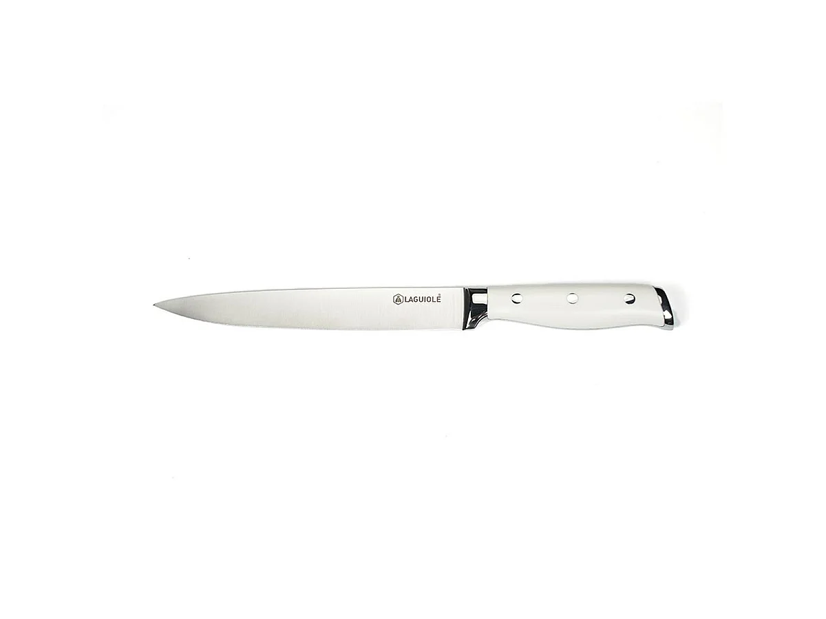 Couteau à trancher blanc 33cm - "Elégance"