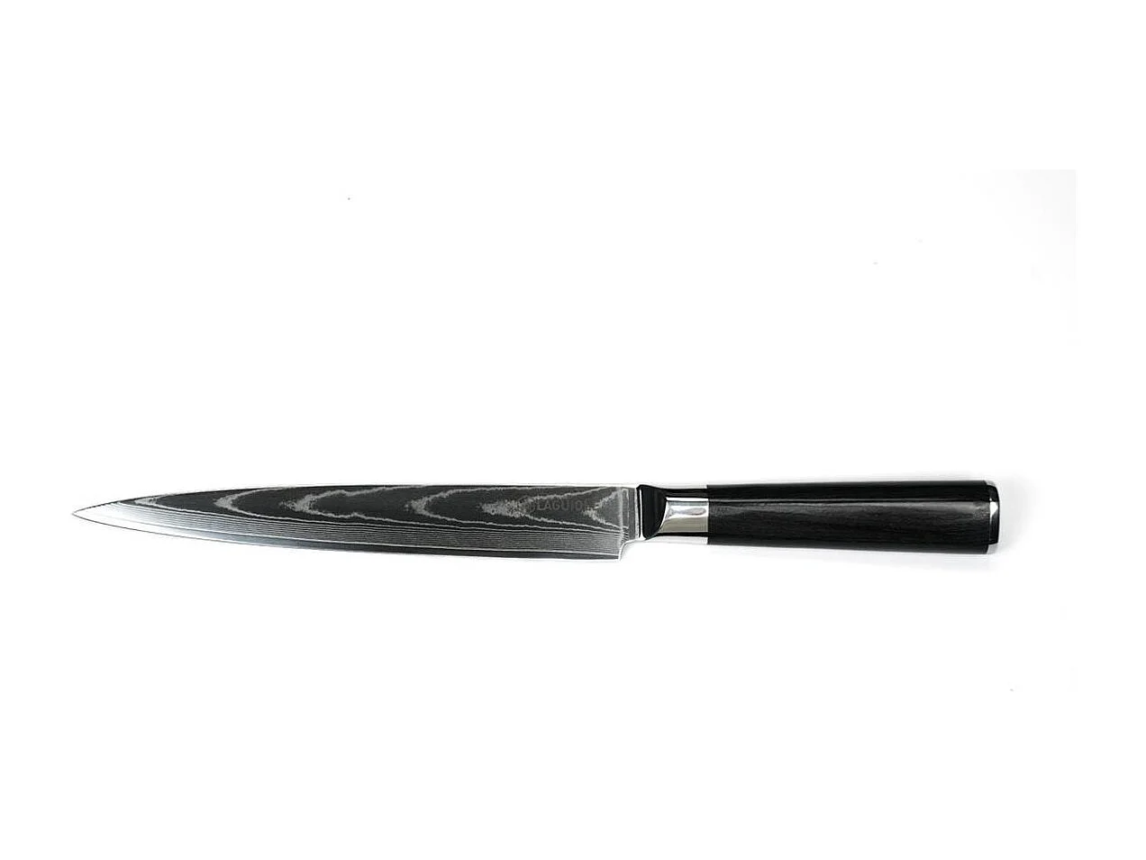 Couteau à trancher noir damas 34cm avec étui - "Core"