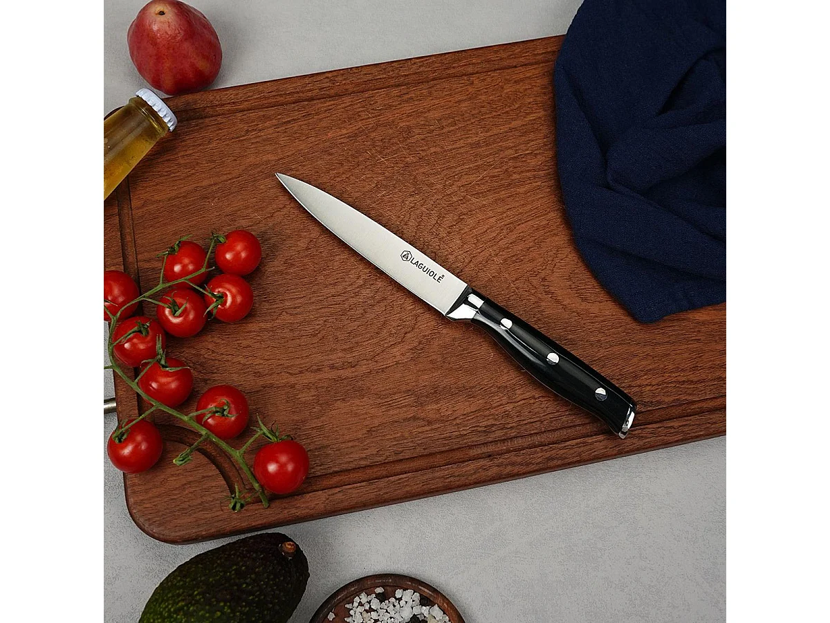 Couteau d'office noir 24cm - "Essentials"