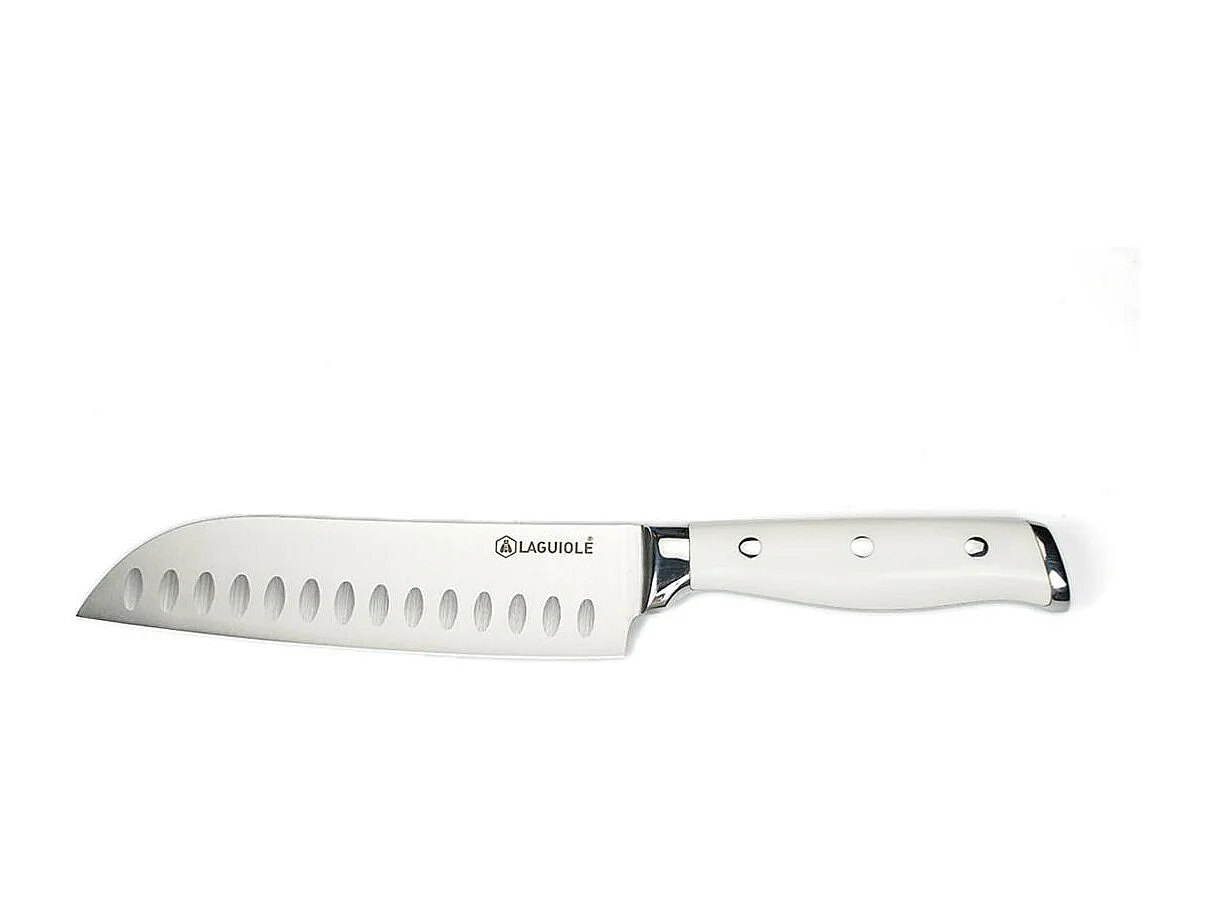Couteau santoku blanc 32cm - "Elégance"