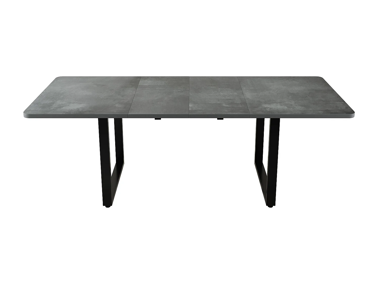 Table à manger extensible 140/180x220x90 cm - idéale pour 6 à 10 personnes - pieds en métal - Style moderne - Gris