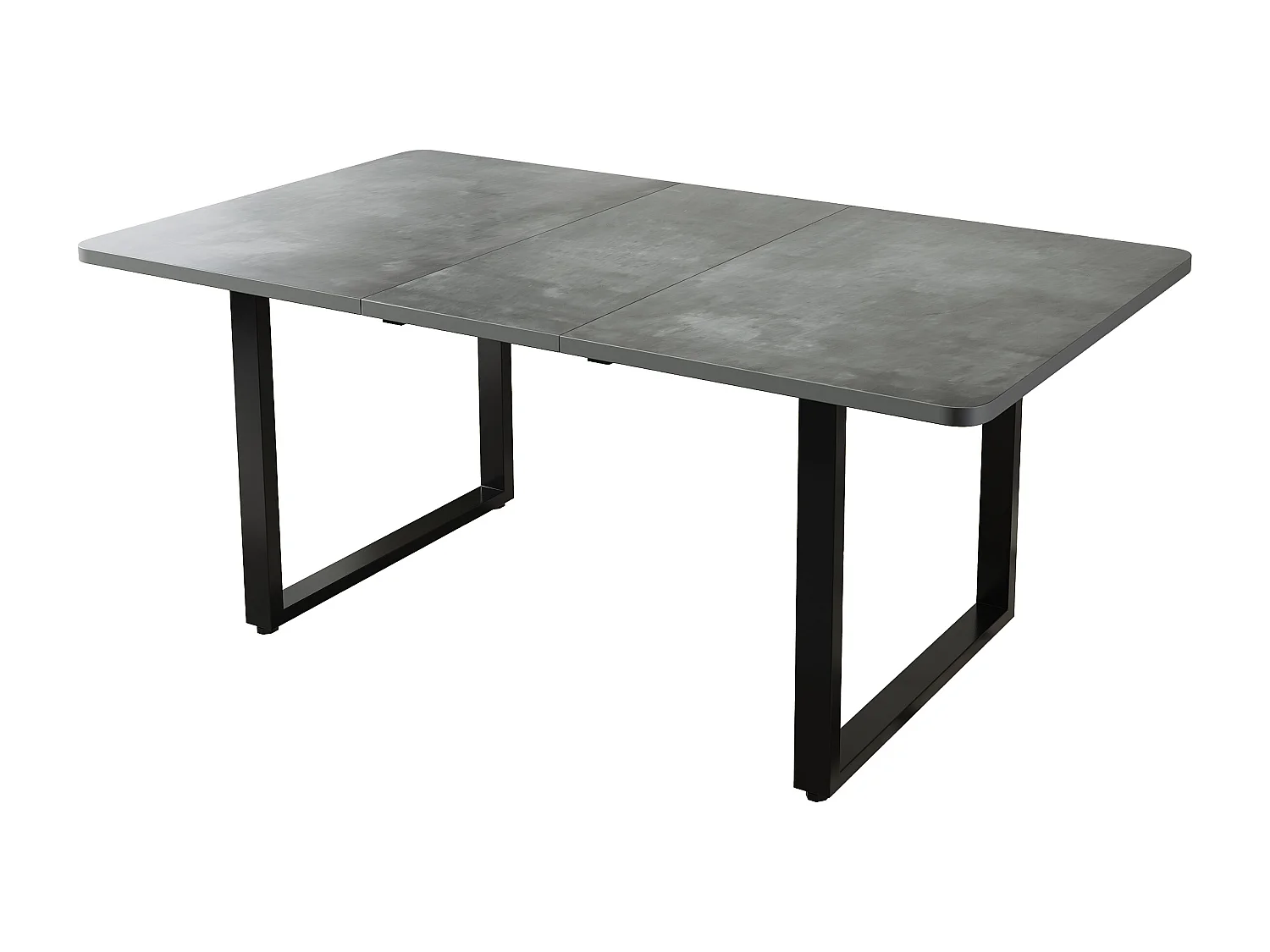 Table à manger extensible 140/180x220x80 cm - idéale pour 6 à 10 personnes - pieds en métal - Style moderne - Gris