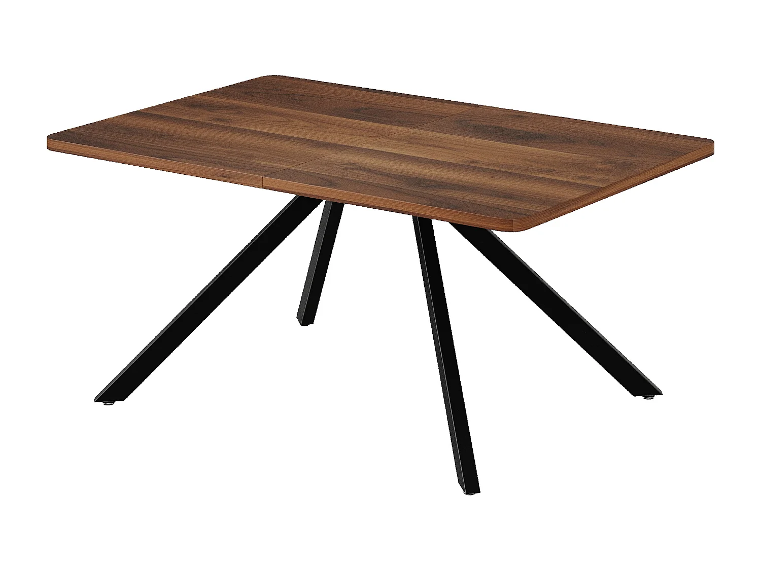 Table à manger extensible 160/200x240x90 cm - idéale pour 6 à 10 personnes - pieds en métal - marron
