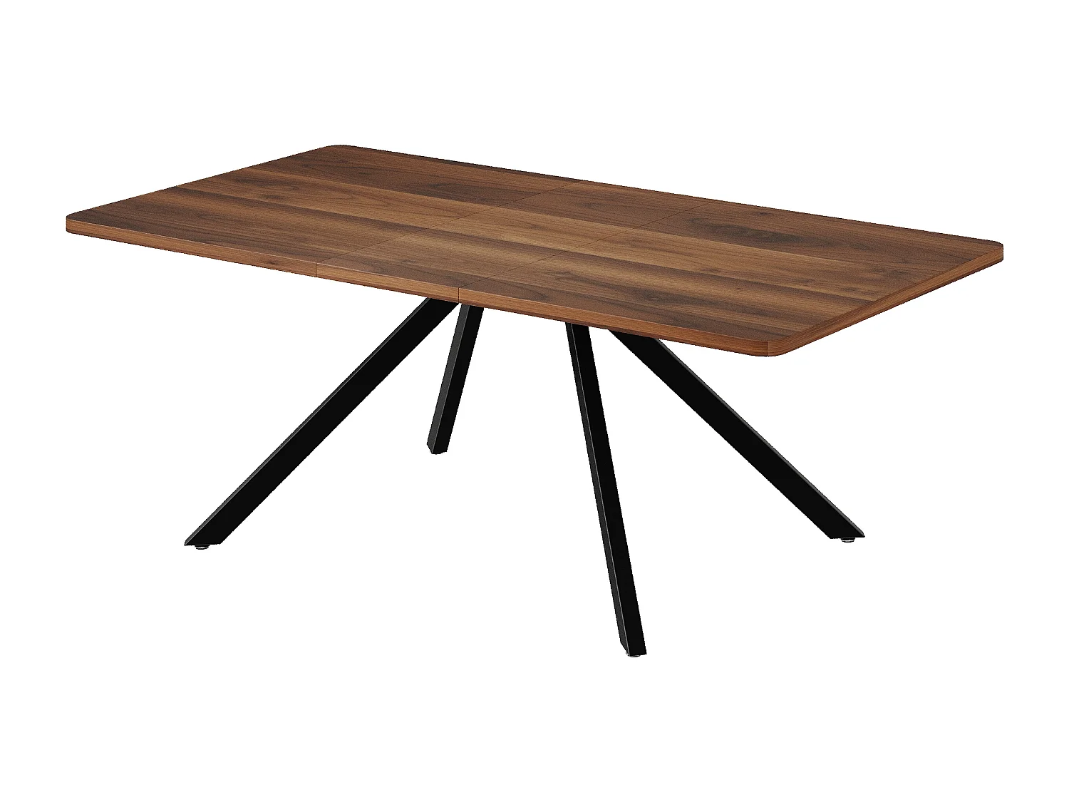 Table à manger extensible 160/200x240x90 cm - idéale pour 6 à 10 personnes - pieds en métal - marron