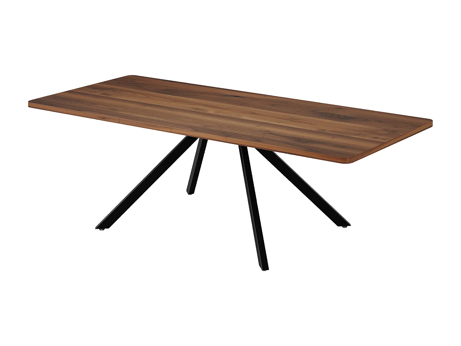 Table à manger extensible 160/200x240x90 cm - idéale pour 6 à 10 personnes - pieds en métal - marron