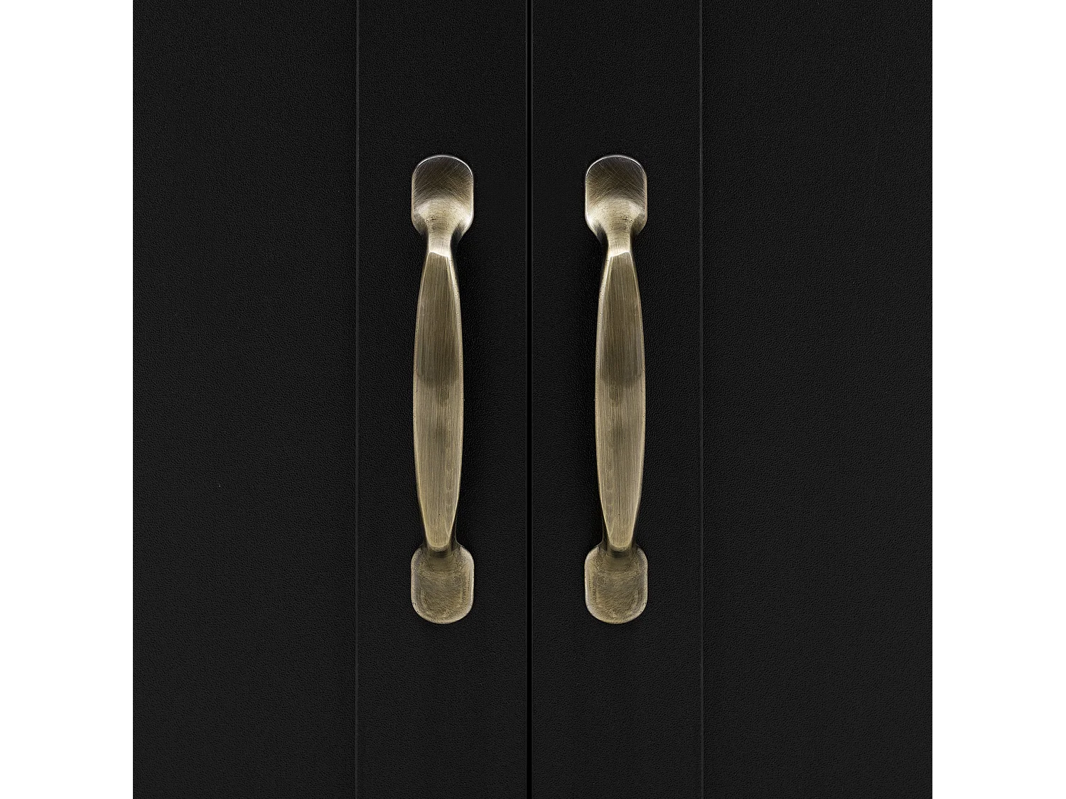 Buffet moderne 115x40x87cm - avec 3 portes et 1 tiroir - avec étagère à épices - noir + naturel