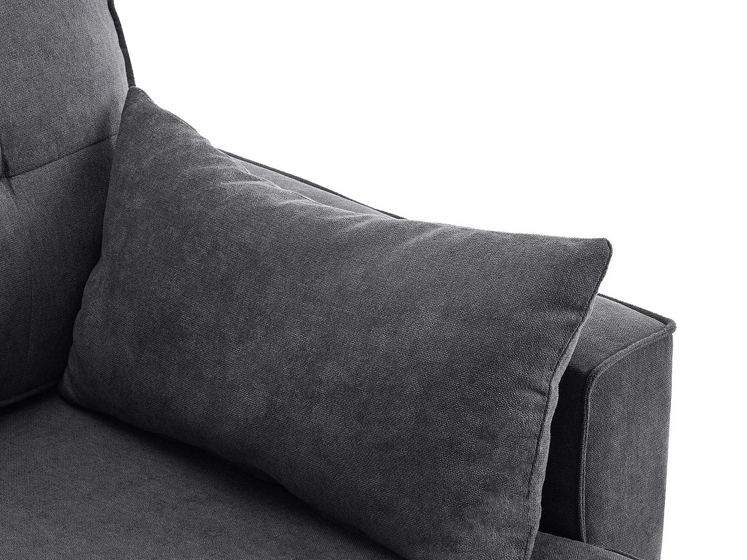 Fusio Lente-Zomer - Hoekbank 3 Zits, Omslaapbaar, Modulair, Linnen Stof met Armleuningen Drankhouders - Ideaal voor Woonkamer en Verblijf