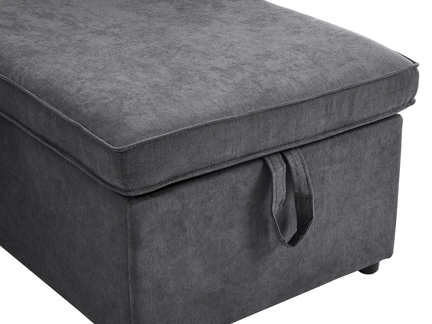 Fusio Lente-Zomer - Hoekbank 3 Zits, Omslaapbaar, Modulair, Linnen Stof met Armleuningen Drankhouders - Ideaal voor Woonkamer en Verblijf