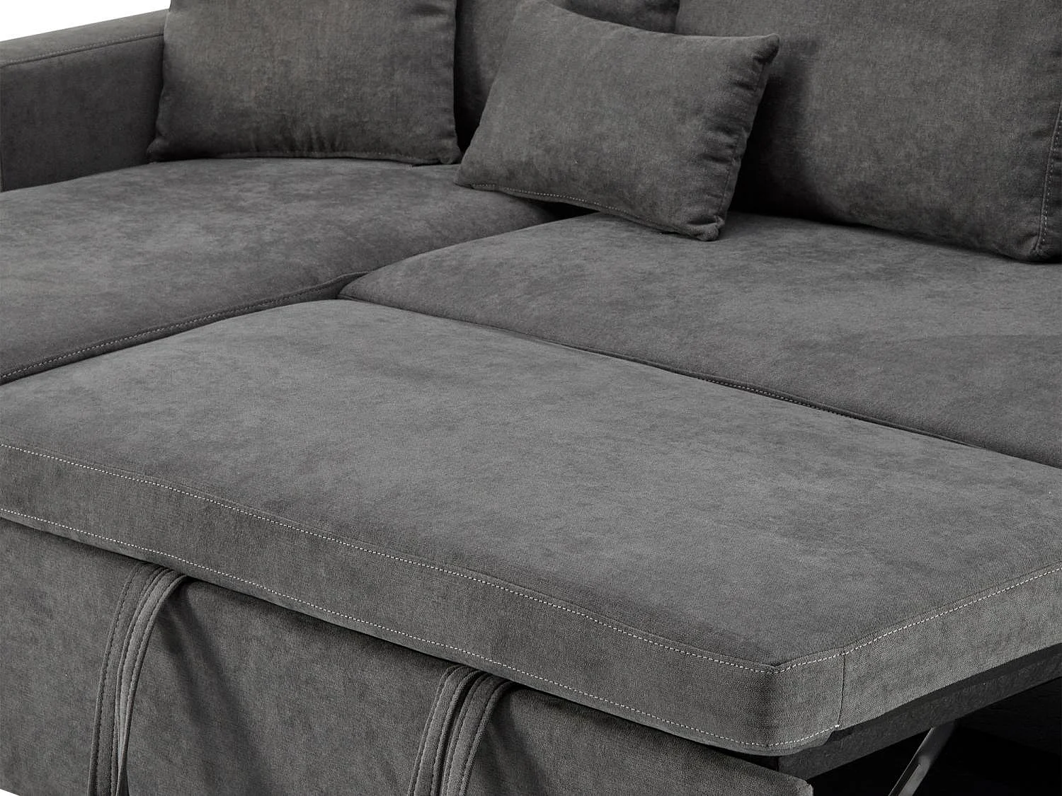 Clavio - Canapé Convertible 3 Places d’Angle – Rangement, USB, Tissu Oxford – Idéal pour Studio/Appartement