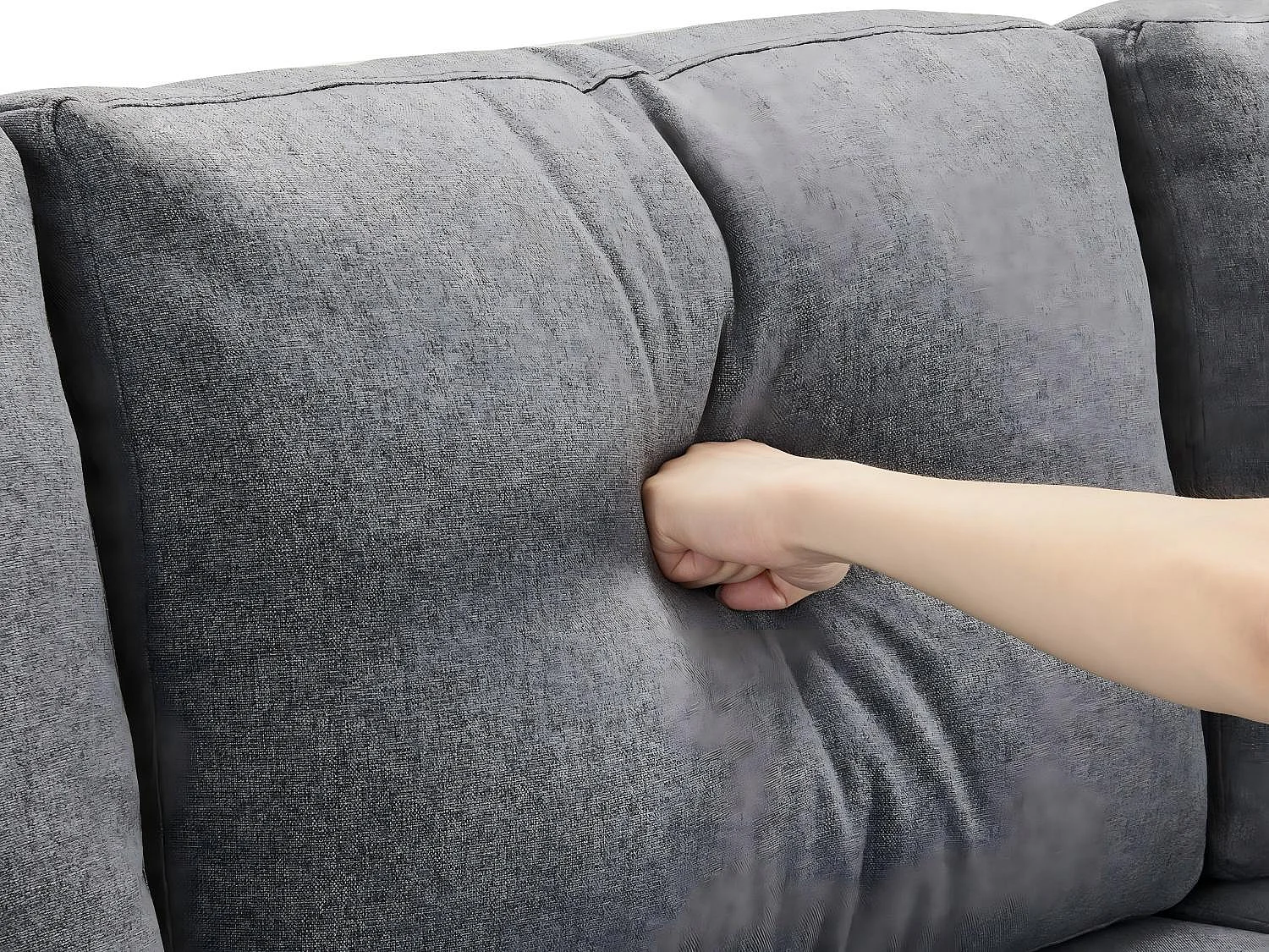 Fusio 1.0 - Canapé d’Angle 3 Places Convertible + Rangement - Tissu Lin - Idéal Studio, Lit d’Appoint Spacieux