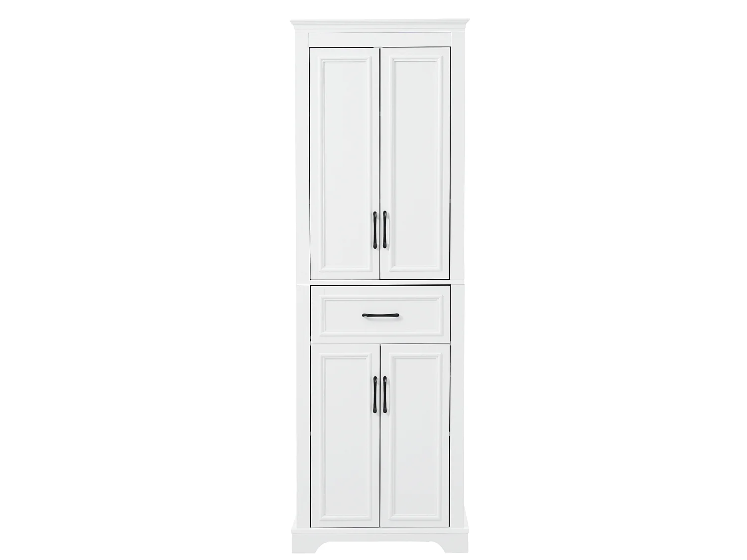 Colonne de salle de bain laquée - 60 x 40 x 180 cm - avec 1 tiroir + 4 portes - MDF - blanc