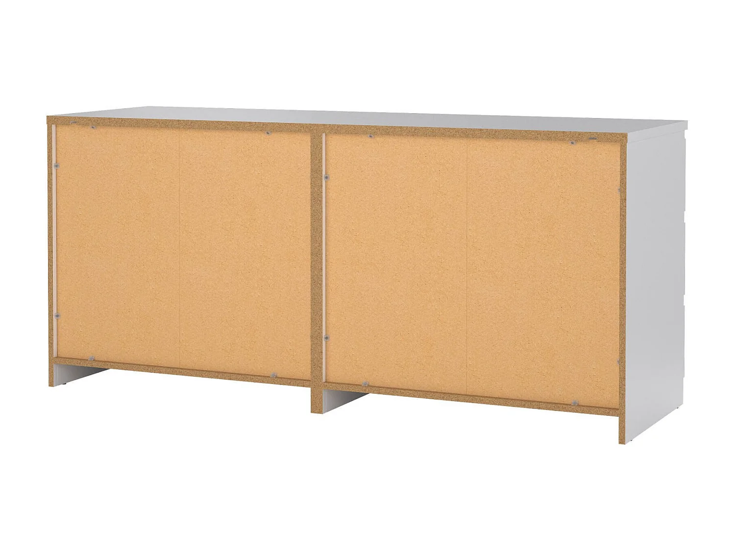 Dsaurin dressoir, Woonkamerbuffet, Woonkamerdressoir, Keukenkast, 154x50 h68 cm, Wit