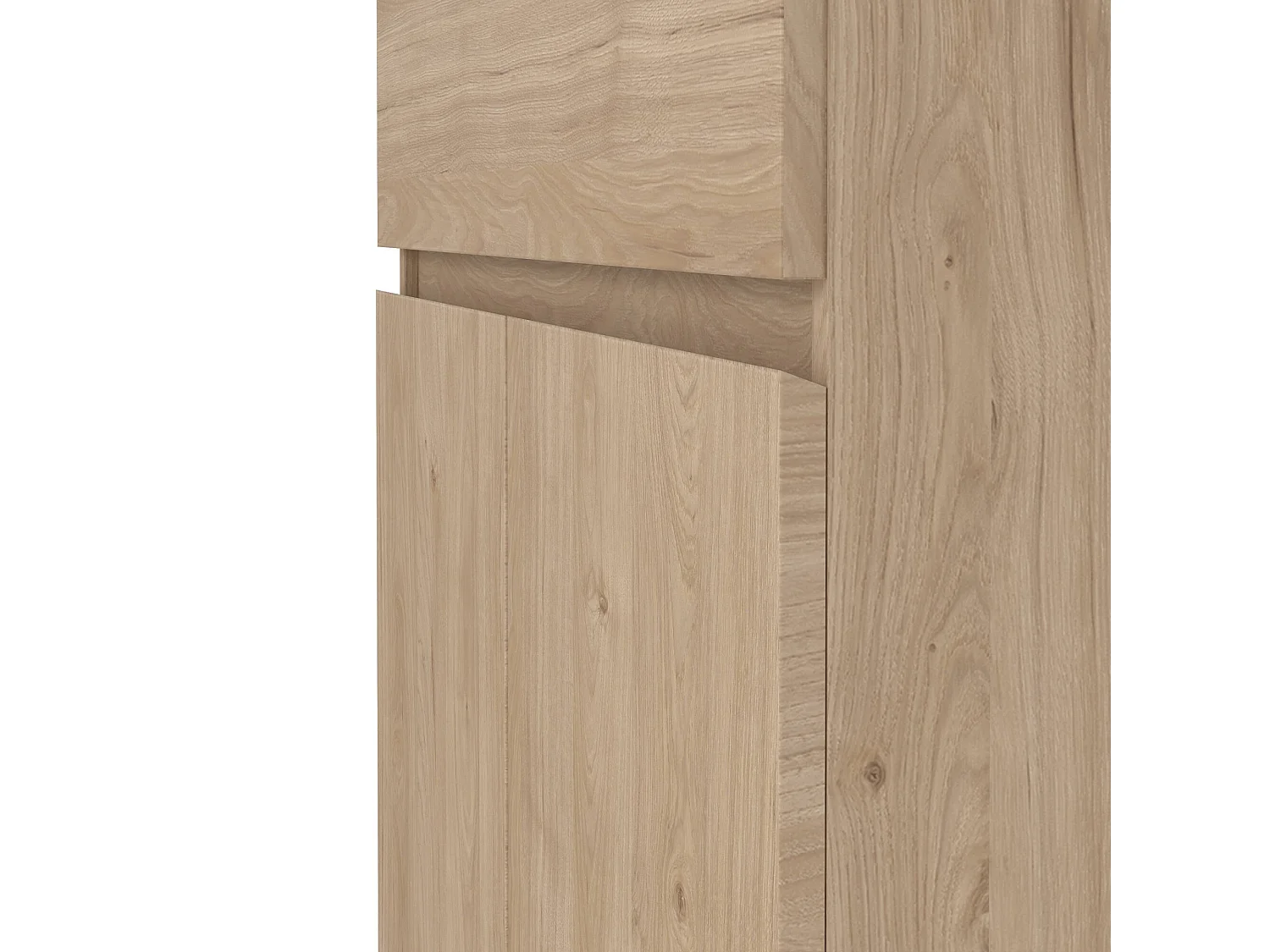 Buffet Dsanturr, Buffet du salon, Commode de salon, Garde-manger de cuisine, 80x40 h100 cm, Chêne clair
