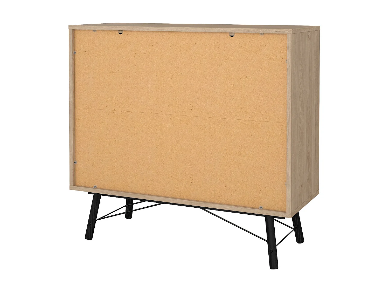 Buffet Drossitt, Buffet du salon, Commode de salon, Garde-manger de cuisine, 102x40 h95 cm, Chêne clair