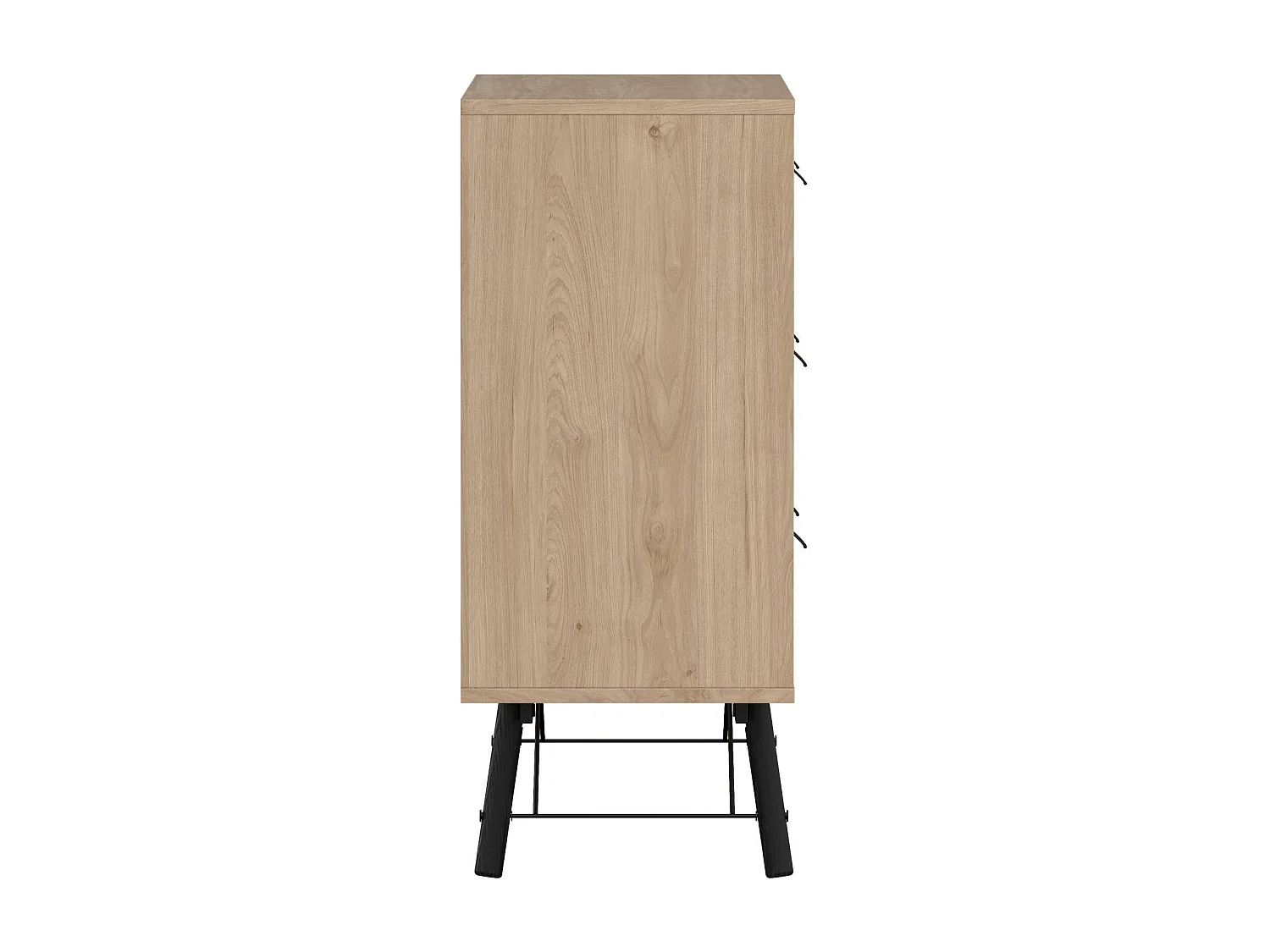 Buffet Drossitt, Buffet du salon, Commode de salon, Garde-manger de cuisine, 102x40 h95 cm, Chêne clair