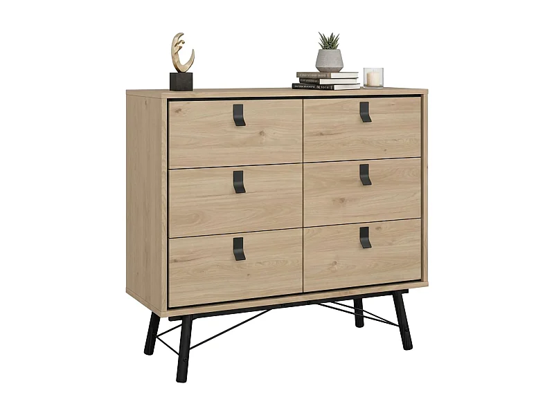Drossitt dressoir, Woonkamerbuffet, Woonkamerdressoir, Keukenkast, 102x40 h95 cm, Eiken