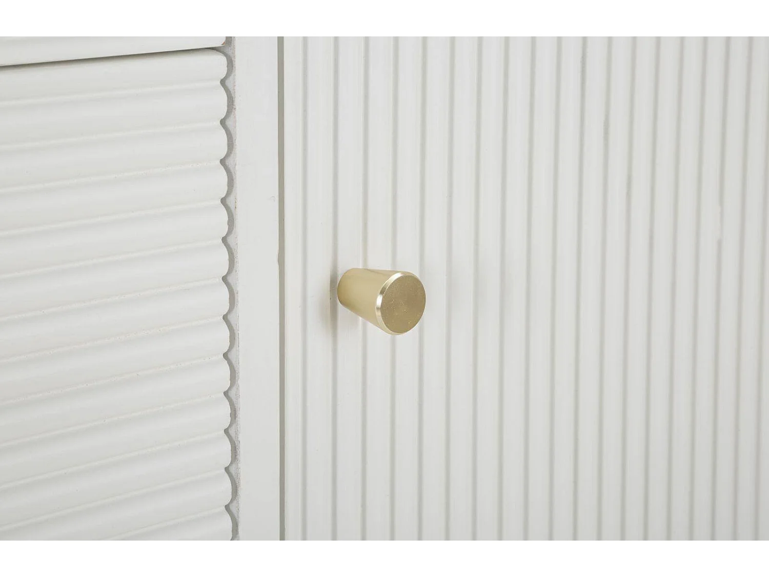 Acuut Dressoir, Woonkamerbuffet, Woonkamerdressoir, Keukenkast, 117x37 h90 cm, Wit en Bruin