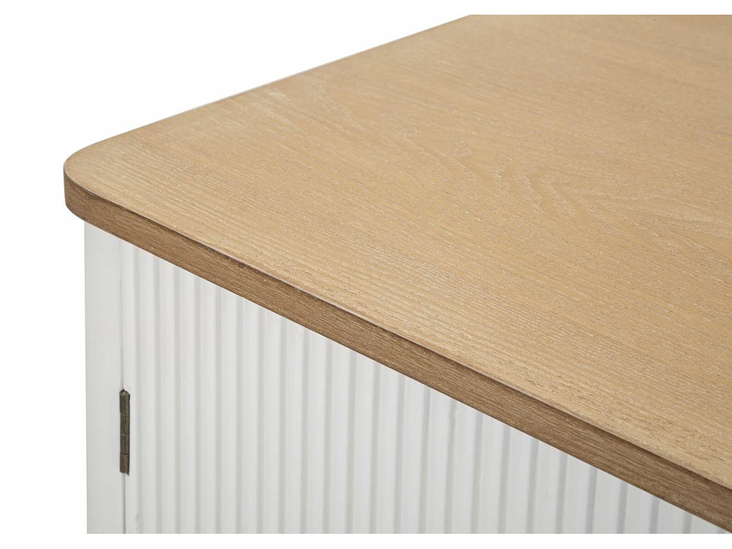 Acuut Dressoir, Woonkamerbuffet, Woonkamerdressoir, Keukenkast, 117x37 h90 cm, Wit en Bruin