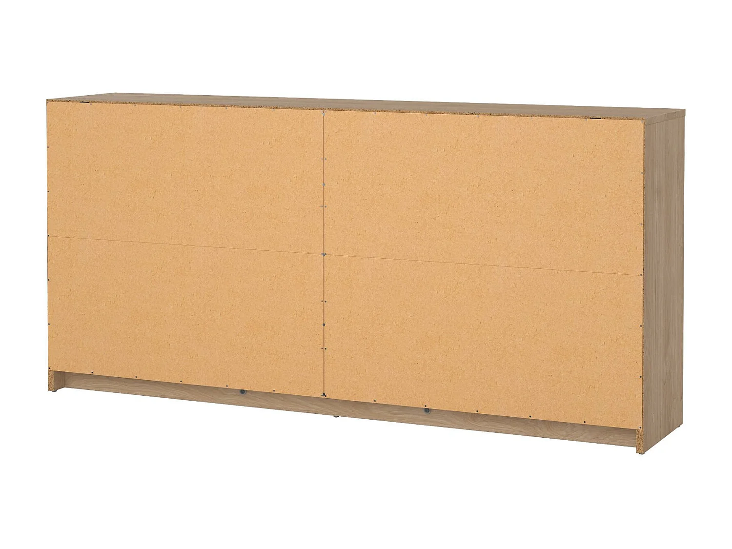 Aparador Dsanto, Bufé de salón, Aparador de salón, Despensa de cocina, 143x30 h68 cm, Roble