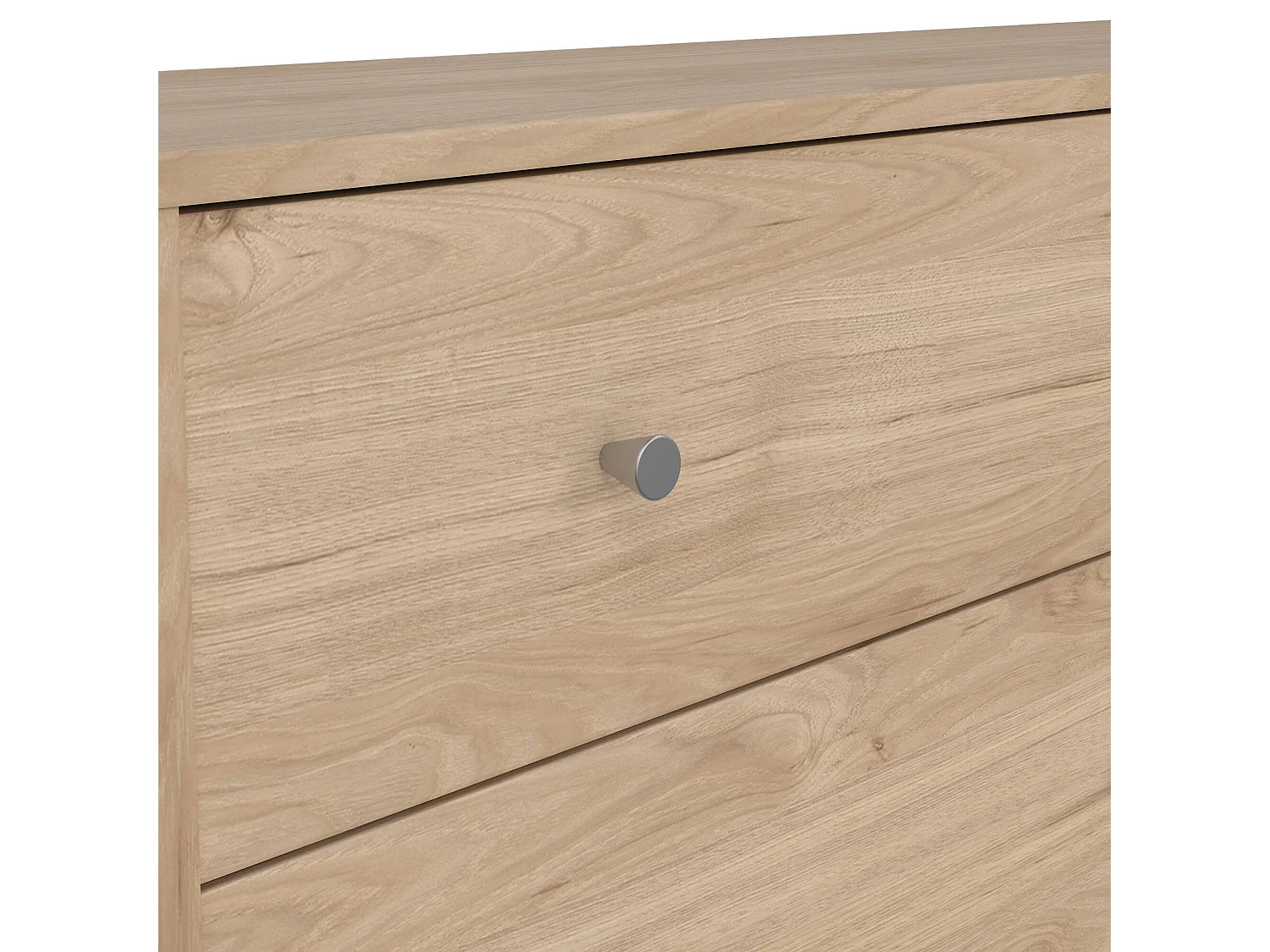 Kommode Dsanto, Wohnzimmerbuffet, Wohnzimmer-Sideboard, Moderne Küchen-Speisekammer, 143x30 h68 cm, Eiche