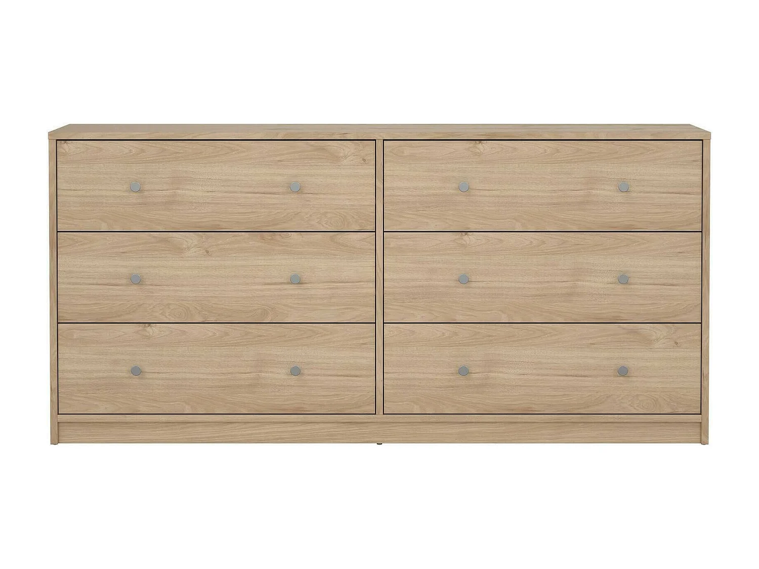 Buffet Dsanto, Buffet du salon, Commode de salon, Garde-manger de cuisine, 143x30 h68 cm, Chêne clair