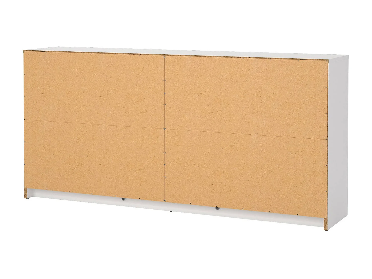 Buffet Dsanto, Buffet du salon, Commode de salon, Garde-manger de cuisine, 143x30 h68 cm, Blanc