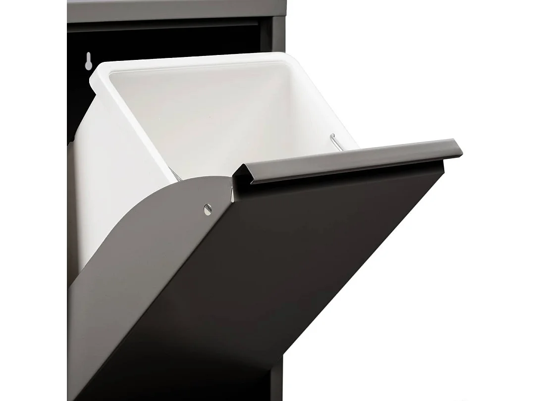 Pattumiera Anukhatun, Capacità 72 (18 per Secchio), 25x60x92.5h cm Nero