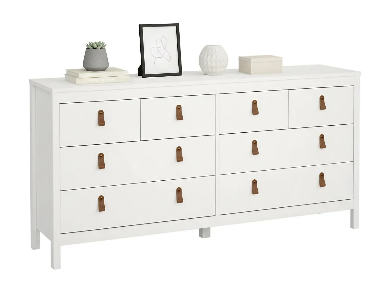 Kommode Dsart, Wohnzimmerbuffet, Wohnzimmer-Sideboard, Moderne Küchen-Speisekammer, 160x38 h80 cm, WeiÃŸ