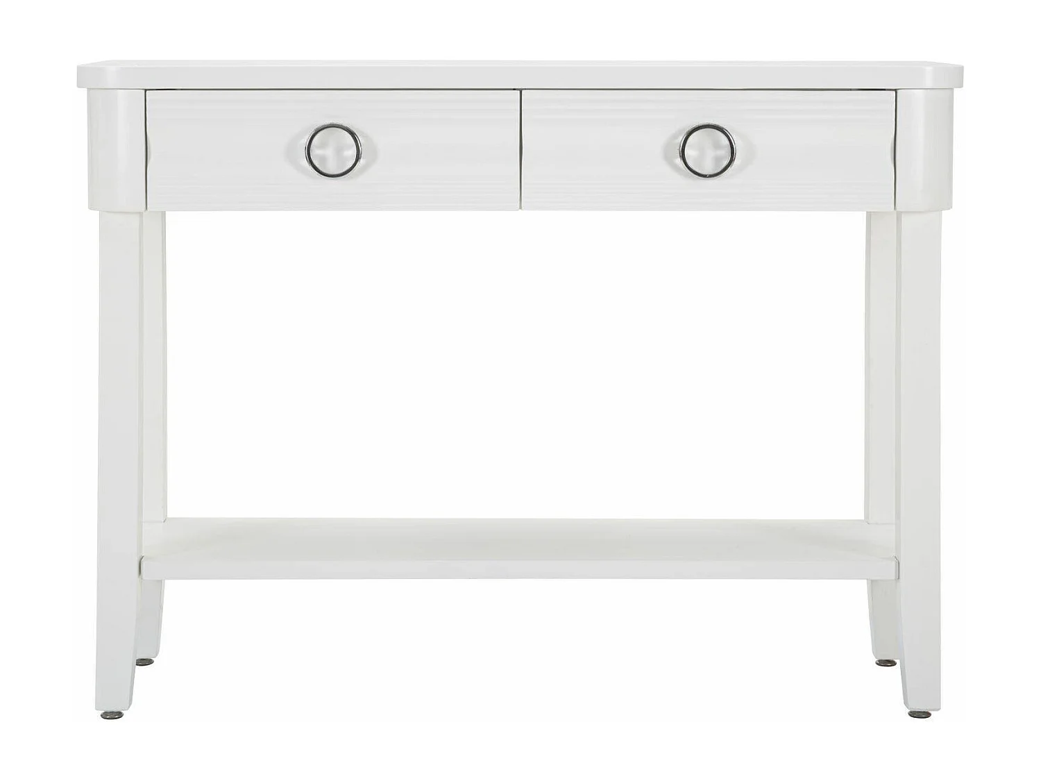 Console Bakar, Table polyvalente, Armoire de rangement, Bureau du couloir, 110x40 h82 cm, Blanc