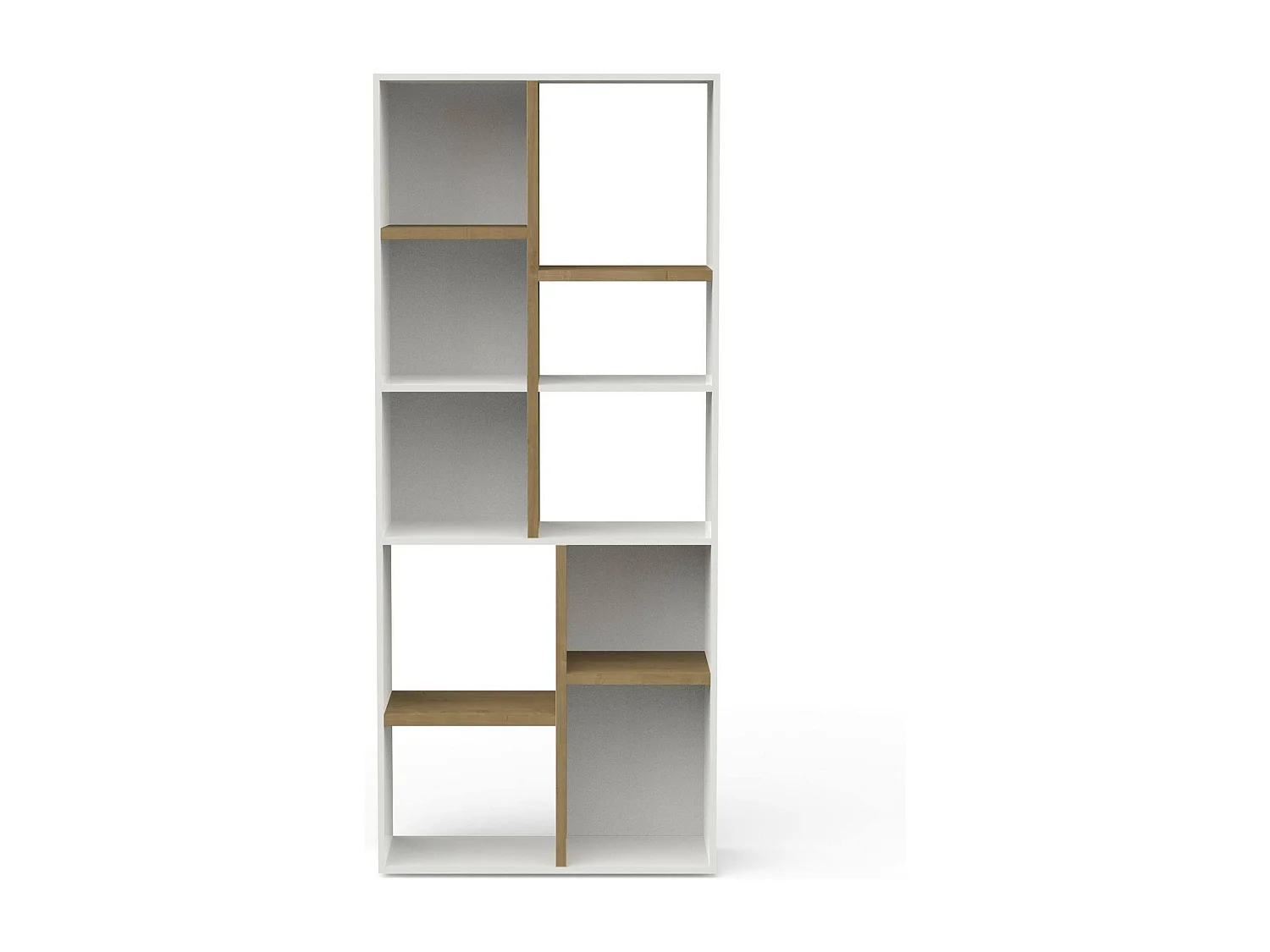 Libreria Nisha, 6 Ripiani, 36x77.9x182.8h cm Marrone, Biblioteca