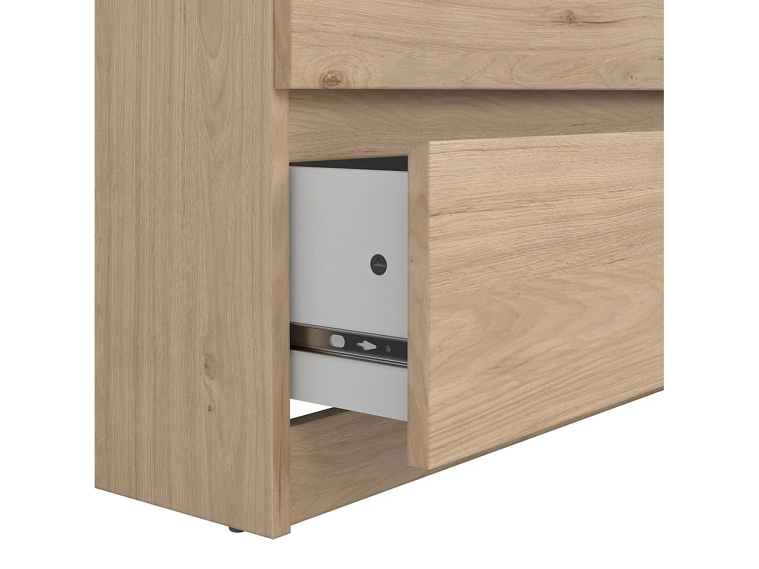 Kommode Dsanog, Wohnzimmerbuffet, Wohnzimmer-Sideboard, Moderne Küchen-Speisekammer, 154x50 h70 cm, Eiche